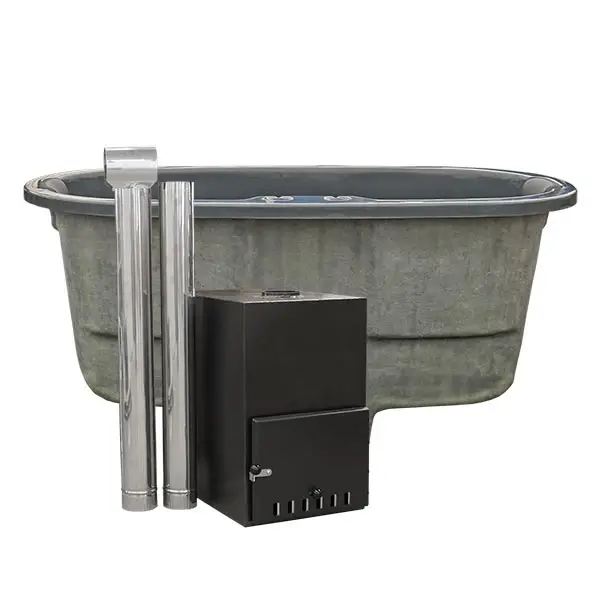 Badezuber mit Außenofen