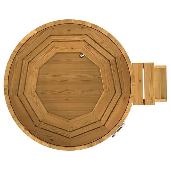 Holzbadefass Rund Draufsicht