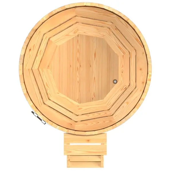 Holzbadefass Rund ohne Ofen mit Treppe