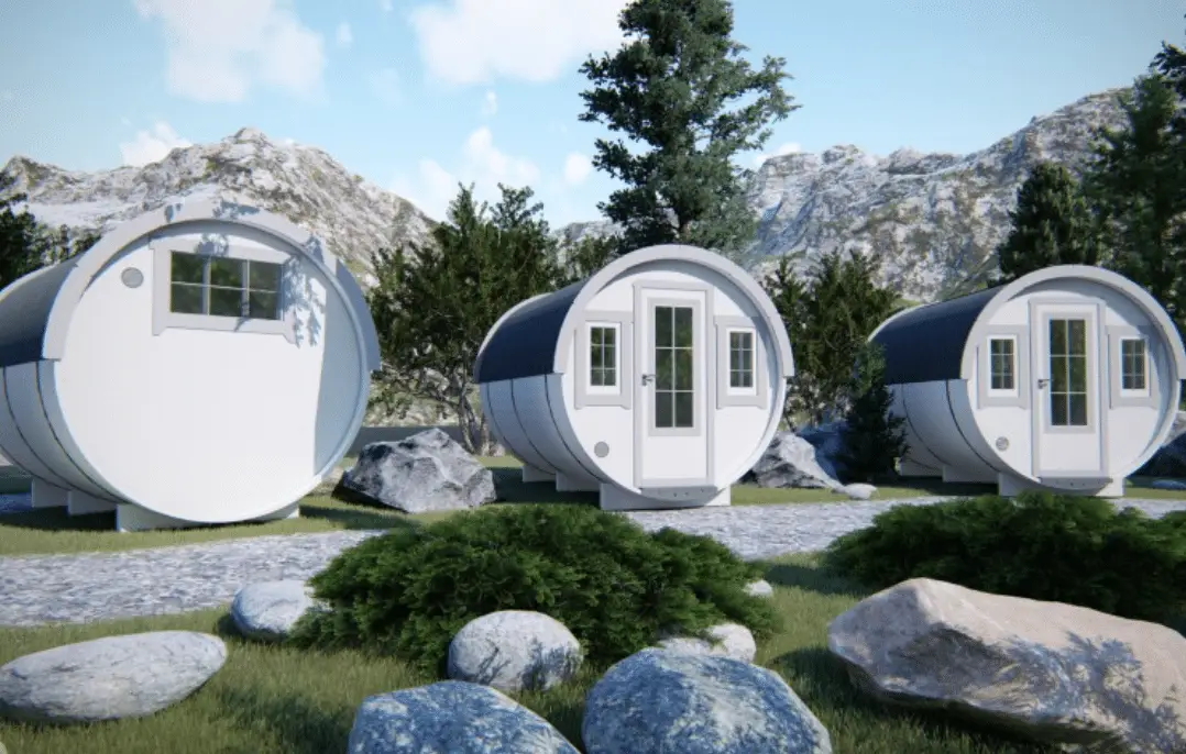 Campingfass 2.2x3.3m 3 Stück in den Bergen