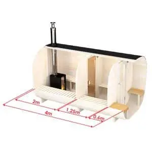 Quadrosauna mit Vorraum