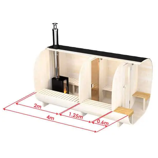 Quadrosauna mit Vorraum