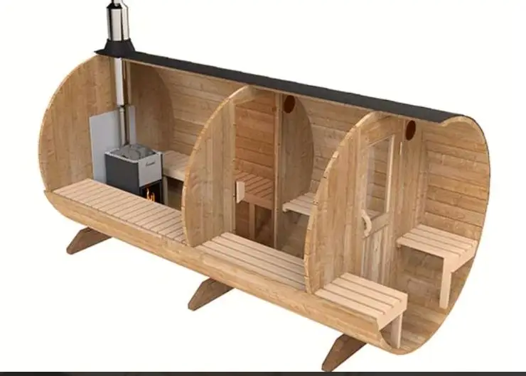 Sauna Thermoholz mit Vorraum