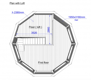 Loft Haus Fundamentplan oben