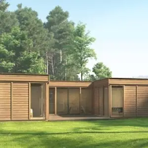 Glamping-Cube 51qm U-Form Wald