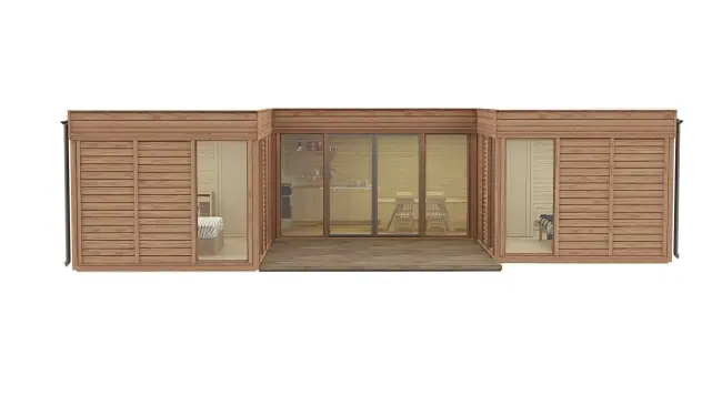 Tiny Haus 51qm U-Form Freigestellt Front