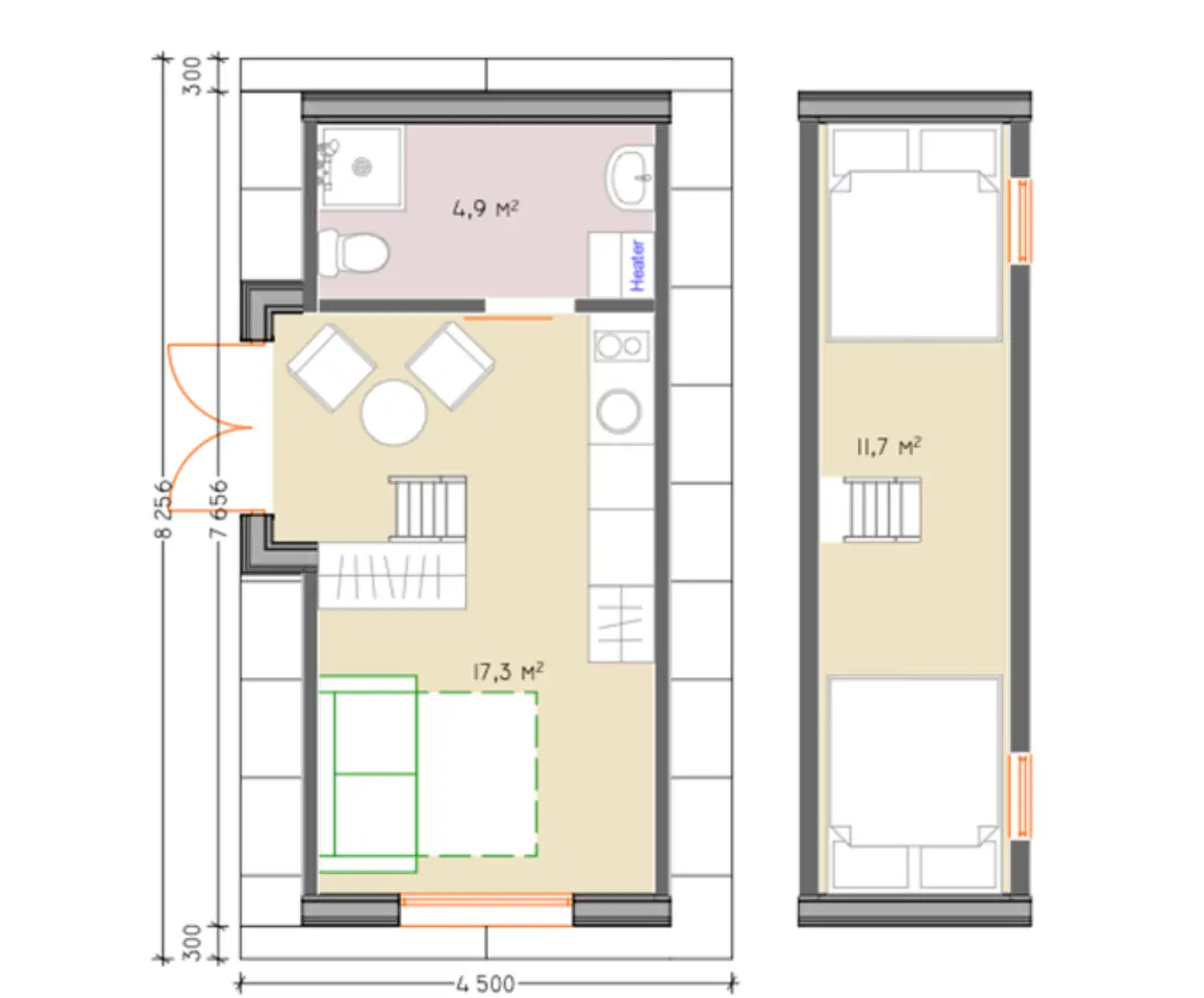 Finnhütte Grundriss
