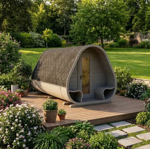 Camping Pod Oval mit Terrasse