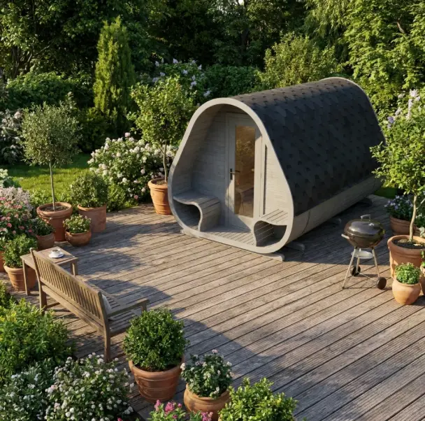 Camping Pod Oval Seitenansicht
