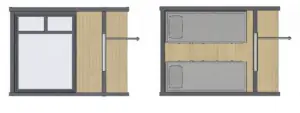 Camping Pod Aufteilung